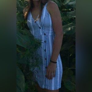 Striped Button-Down Dress